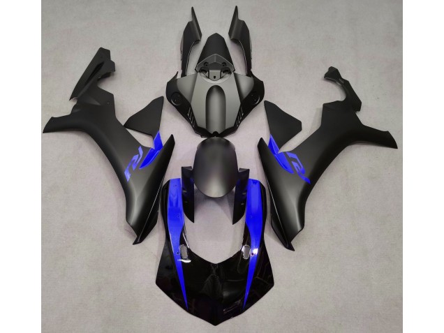 15-19 Matt Schwarz & Blau Yamaha R1 Motorrad Verkleidungen
