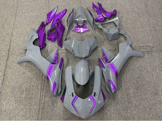 15-19 Nardo Grau & Lila Akzente Yamaha R1 Motorrad Verkleidungen