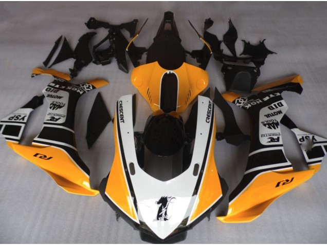 15-19 Orange & Weiß Yamaha R1 Motorrad Verkleidungen