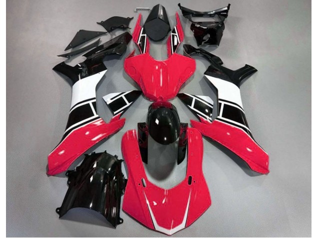 15-19 Rot Glänzend Weiß & Schwarz Yamaha R1 Motorrad Verkleidungen