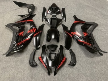 16-19 Matt Schwarz Mit Rot Kawasaki ZX10R Motorrad Verkleidungen