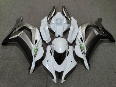 16-19 Perlweiß & Silber Kawasaki ZX10R Motorrad Verkleidungen