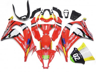 16-19 Rot & Schwarz Mit Weiß Kawasaki ZX10R Motorrad Verkleidungen