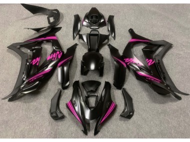 16-19 Satinschwarz & Rosa Kawasaki ZX10R Motorrad Verkleidungen