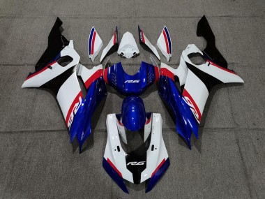 17-21 Blauweiß & Rot Yamaha R6 Motorrad Verkleidungen
