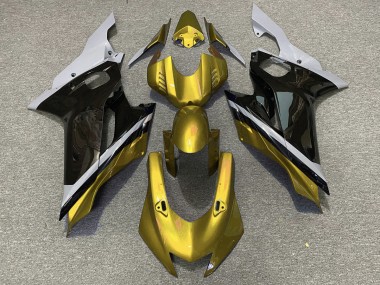 17-21 Zement Schwarz & Gold Yamaha R6 Motorrad Verkleidungen