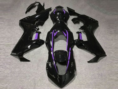 17-23 Schwarz Glänzend & Lila Mit Futter Honda CBR1000RR Motorrad Verkleidungen