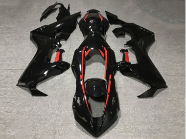 17-23 Schwarz Glänzend Mit Rotem Futter Honda CBR1000RR Motorrad Verkleidungen