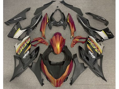 18-23 Flüssiges Orange & Grau Kawasaki Ninja 400 Motorrad Verkleidungen