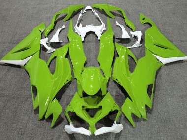 19-23 Glänzend Grün & Weiß Kawasaki ZX6R Motorrad Verkleidungen