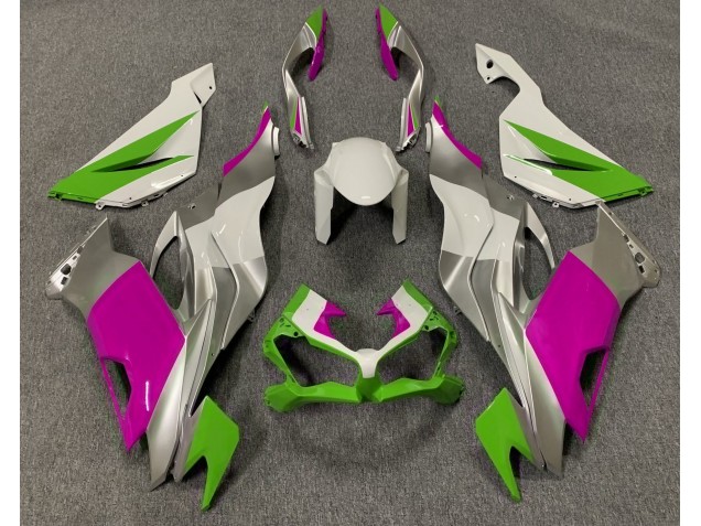 19-23 Glänzend Grün Pink & Silber Kawasaki ZX6R Motorrad Verkleidungen 19-23 Glänzend Grün Pink & Silber Kawasaki ZX6R Motorrad Verkleidungen