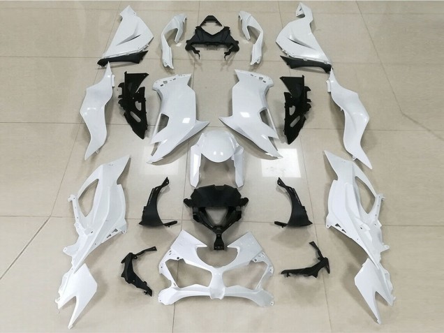 19-23 Glänzend Weiß Kawasaki ZX6R Motorrad Verkleidungen 19-23 Glänzend Weiß Kawasaki ZX6R Motorrad Verkleidungen
