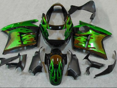 96-07 Grün Flamme Honda CBR1100XX Motorrad Verkleidungen