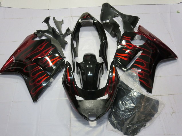 96-07 Rot Glänzend Flamme Honda CBR1100XX Motorrad Verkleidungen