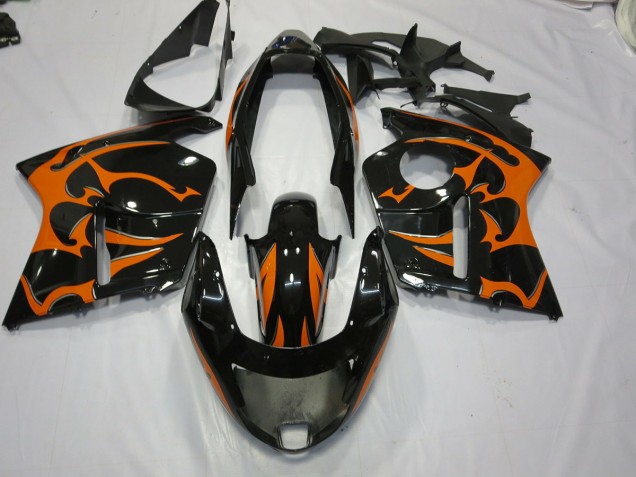 96-07 Schwarz & Orange Honda CBR1100XX Motorrad Verkleidungen