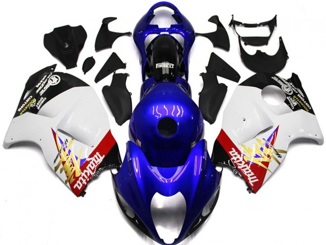 97-07 Blau & Weiß Custom Logo Suzuki GSXR 1300 Motorrad Verkleidungen 97-07 Blau & Weiß Custom Logo Suzuki GSXR 1300 Motorrad Verkleidungen