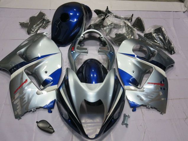 97-07 Blau & Silber Suzuki GSXR 1300 Motorrad Verkleidungen 97-07 Blau & Silber Suzuki GSXR 1300 Motorrad Verkleidungen