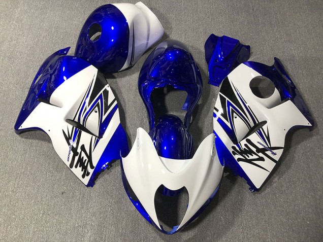 97-07 Glänzend Weiß & Blau Suzuki GSXR 1300 Motorrad Verkleidungen 97-07 Glänzend Weiß & Blau Suzuki GSXR 1300 Motorrad Verkleidungen