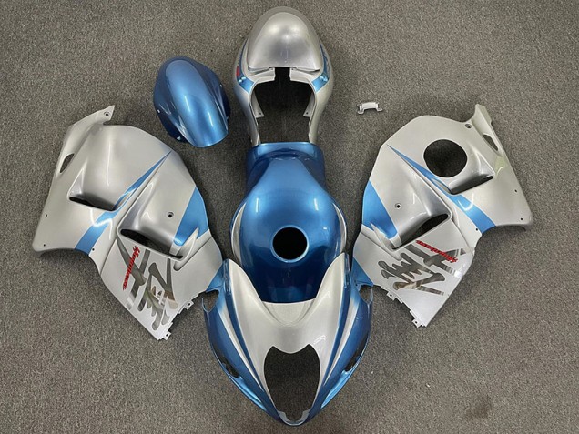 97-07 Glänzend Hellblau & Silber Suzuki GSXR 1300 Motorrad Verkleidungen