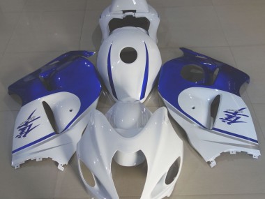 97-07 Glänzend Weiß & Tiefblau Suzuki GSXR 1300 Motorrad Verkleidungen