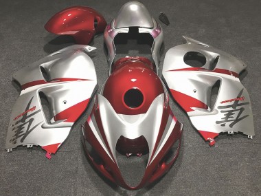 97-07 Rot Glänzend & Silber Suzuki GSXR 1300 Motorrad Verkleidungen