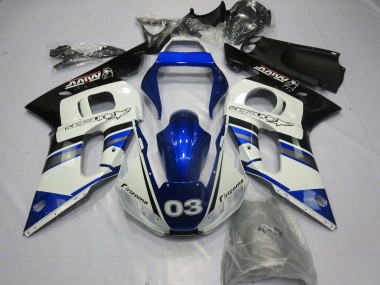 98-02 Blau & Silber Yamaha R6 Motorrad Verkleidungen