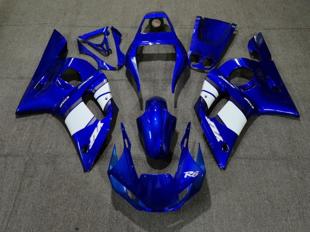 98-02 Blauweißes Design Yamaha R6 Motorrad Verkleidungen