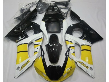 98-02 Glänzendes Gelb & Schwarz Yamaha R6 Motorrad Verkleidungen