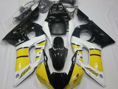 98-02 Glänzendes Gelb & Schwarz Yamaha R6 Motorrad Verkleidungen