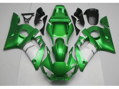 98-02 Grün-Weiß Yamaha R6 Motorrad Verkleidungen