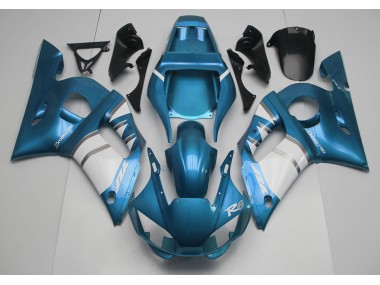 98-02 Hellblau & Weiß Yamaha R6 Motorrad Verkleidungen