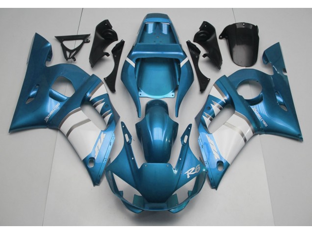 98-02 Hellblau & Weiß Yamaha R6 Motorrad Verkleidungen