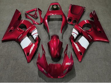 98-02 Tiefrot & Weiß Yamaha R6 Motorrad Verkleidungen