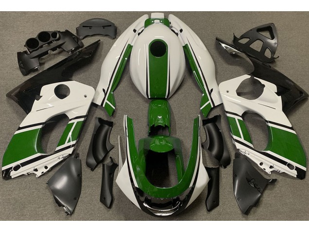 98-07 Glänzend Weiß & Dunkelgrün Yamaha YZF600 Motorrad Verkleidungen
