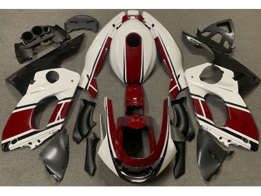 98-07 Glänzend Weiß & Tiefrot Yamaha YZF600 Motorrad Verkleidungen