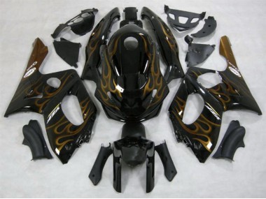 98-07 Gold Flamme Glänzend Yamaha YZF600 Motorrad Verkleidungen