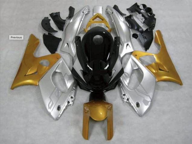 98-07 Gold & Silber Glänzend Yamaha YZF600 Motorrad Verkleidungen