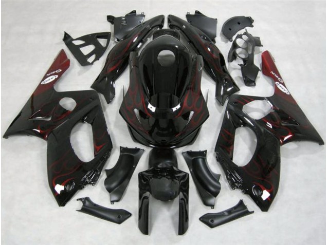 98-07 Rot Flamme Yamaha YZF600 Motorrad Verkleidungen