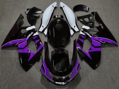98-07 Schwarz Glanz Lila & Weiß Yamaha YZF600 Motorrad Verkleidungen