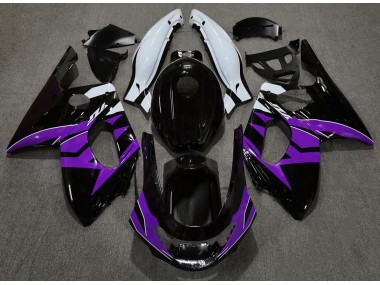 98-07 Schwarz Glanz Lila & Weiß Yamaha YZF600 Motorrad Verkleidungen