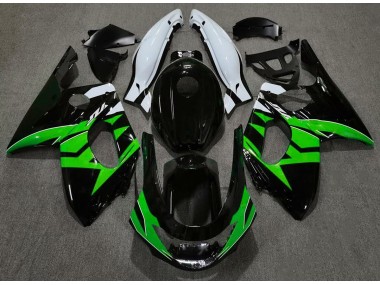 98-07 Schwarz-Grün Glänzend & Glänzend Weiß Yamaha YZF600 Motorrad Verkleidungen