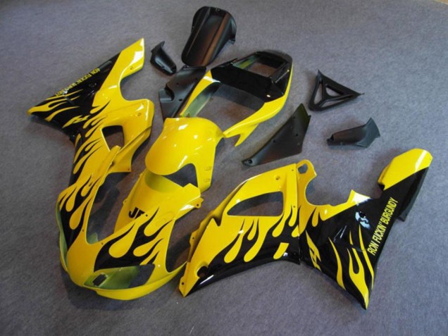98-99 Gelb Flamme Yamaha R1 Motorrad Verkleidungen