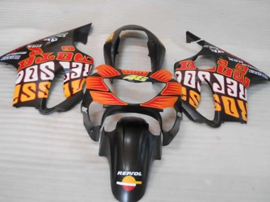 99-00 Matt Orange Schwarz & Rot Honda CBR600 F4 Motorrad Verkleidungen