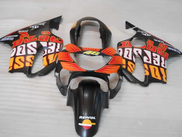 99-00 Matt Orange Schwarz & Rot Honda CBR600 F4 Motorrad Verkleidungen 99-00 Matt Orange Schwarz & Rot Honda CBR600 F4 Motorrad Verkleidungen
