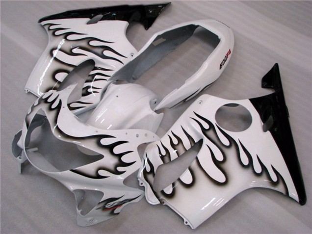 99-00 Weiß & Schwarz Flamme Honda CBR600 F4 Motorrad Verkleidungen
