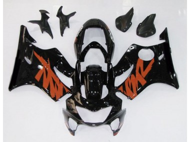 99-00 Schwarz Glänzend & Orange Honda CBR600 F4 Motorrad Verkleidungen