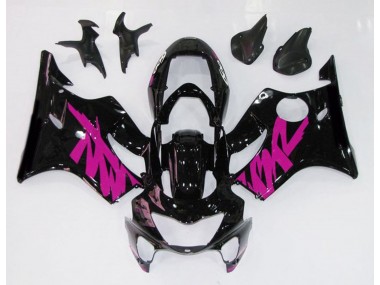 99-00 Schwarz Glänzend & Pink Honda CBR600 F4 Motorrad Verkleidungen