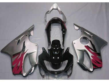 99-00 Silber Glänzend & Rot Honda CBR600 F4 Motorrad Verkleidungen
